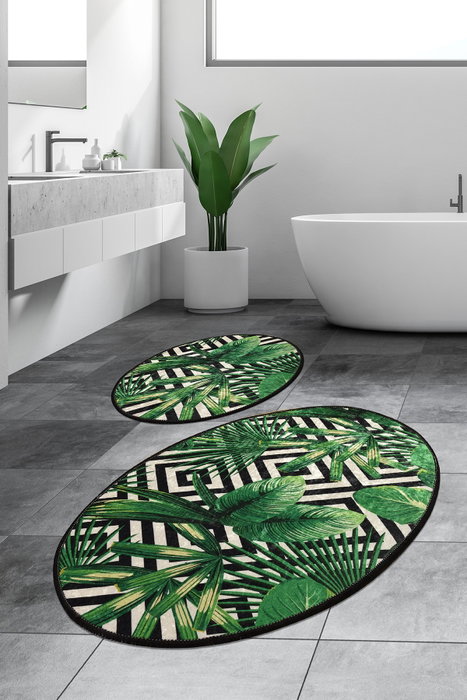 Mijölnir Juego de alfombrillas de baño Tropic Djt Multicolor de 2 piezas